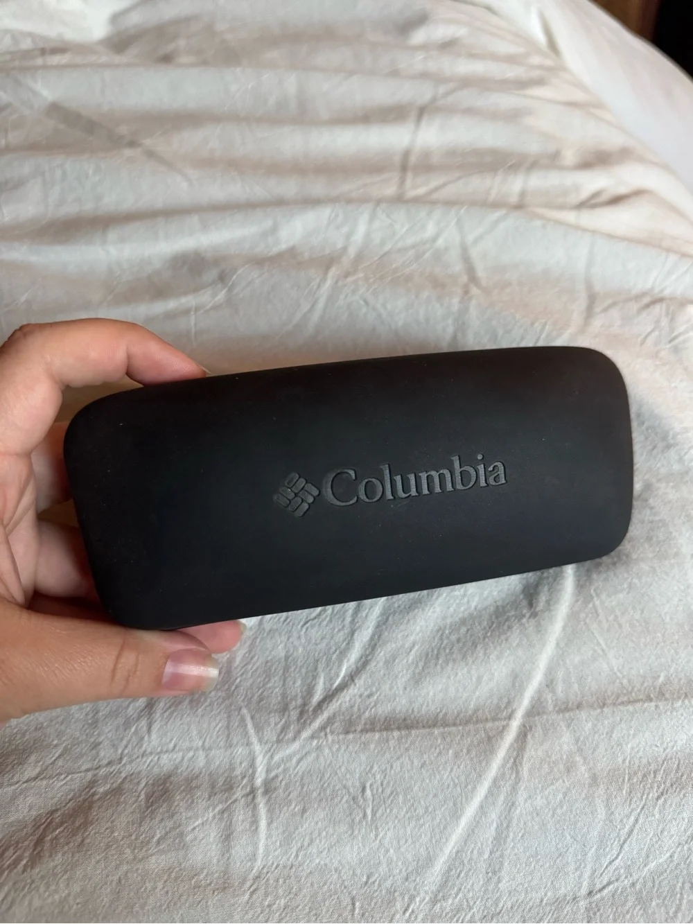 Columbia Black Sunglasses Case with Embossed Logo